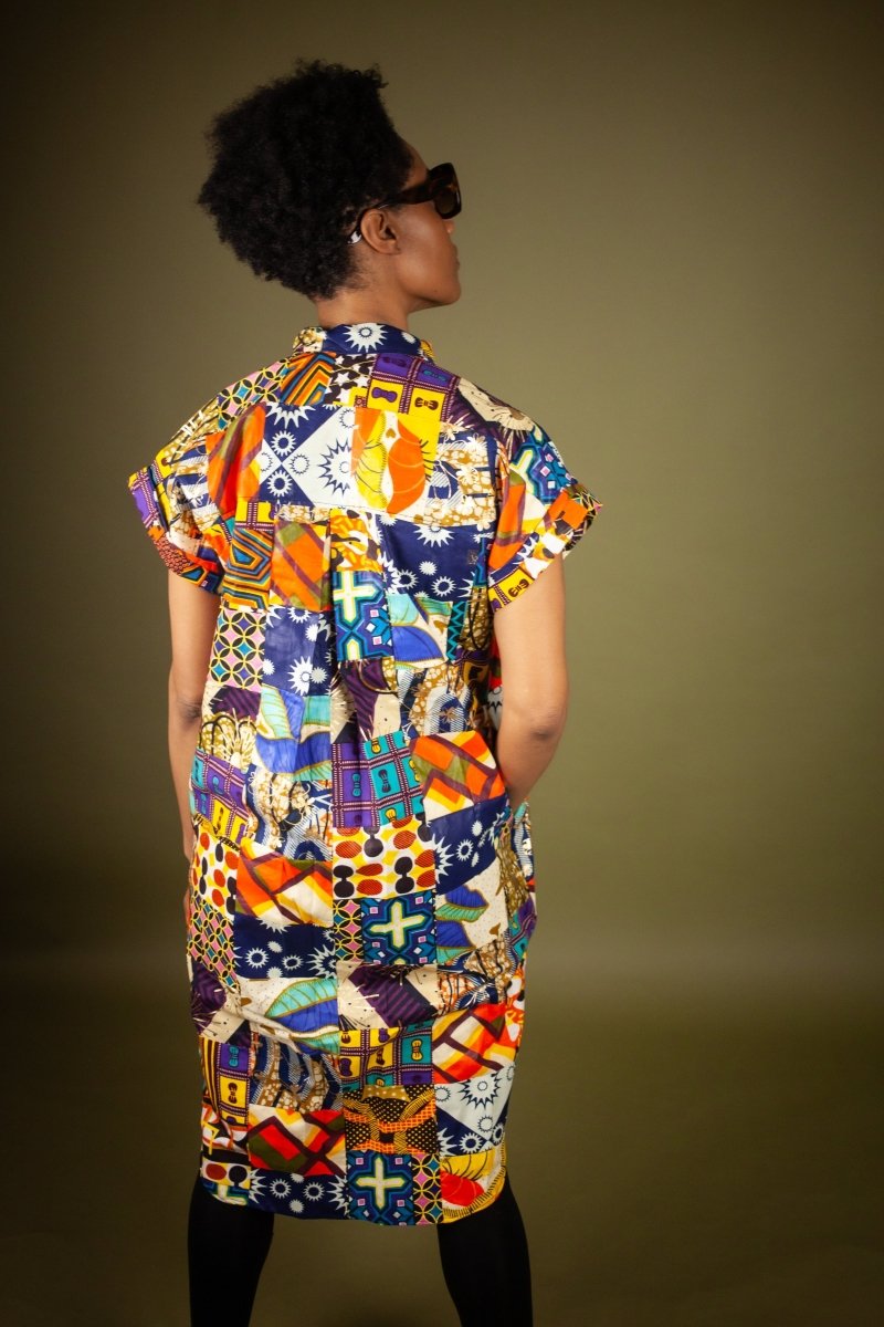 African Dress In Patchwork - Continent Clothing