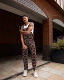 African Dungarees in Brown Mud Cloth - Continent Clothing