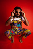 African Dungarees In Crazy Patchwork - Continent Clothing