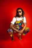 African Dungarees In Crazy Patchwork - Continent Clothing