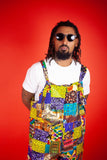 African Dungarees In Crazy Patchwork - Continent Clothing