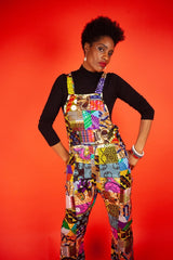 African Dungarees In Unique Patchwork - Continent Clothing 