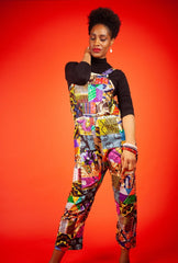 African Dungarees In Unique Patchwork - Continent Clothing