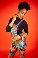 African Dungarees In Unique Patchwork - Continent Clothing