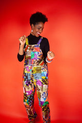 African Dungarees In Unique Patchwork - Continent Clothing