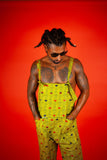 African Dungarees in Yellow Optical - Continent Clothing