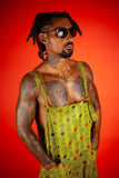 African Dungarees in Yellow Optical - Continent Clothing