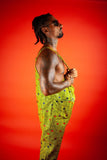African Dungarees in Yellow Optical - Continent Clothing