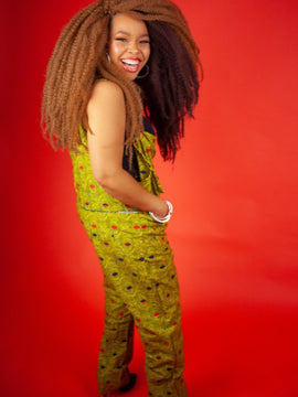Salopette Patchwork, Salopette Africana con Stampa Ankara - Abbigliamento Festival