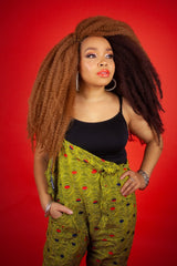 African Dungarees in Yellow Optical - Continent Clothing