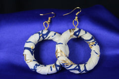 African Earrings In Metallic White Gold - Continent Clothing