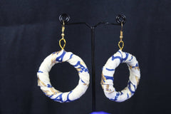 African Earrings In Metallic White Gold - Continent Clothing