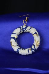 African Earrings In Metallic White Gold - Continent Clothing