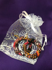 African Fabric Hoops in Black Dashiki Print - Continent Clothing