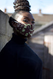 African Face Mask in Brown Ankara - Continent Clothing