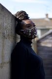 African Face Mask in Brown Ankara - Continent Clothing