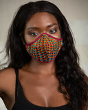 African Face Mask in Rainbow Print - Continent Clothing