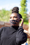 African Face Mask in Red Ankara - Continent Clothing