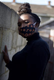 African Face Mask in Red Ankara - Continent Clothing
