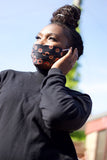 African Face Mask in Red Ankara - Continent Clothing