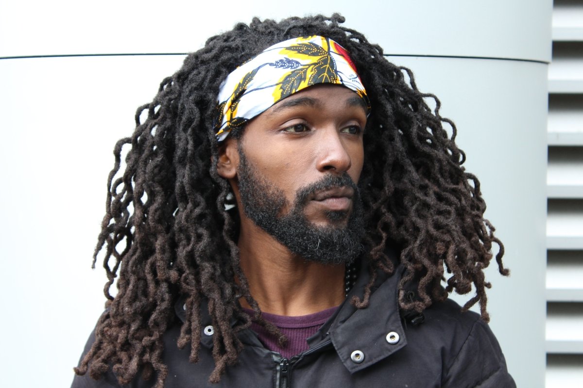 African Headband in Black Flower - Continent Clothing