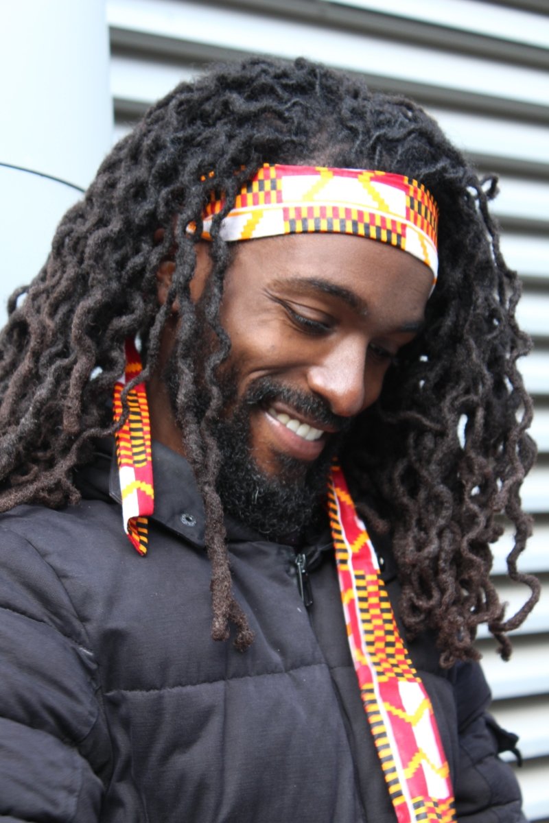 African Headband in Orange Kente - Continent Clothing