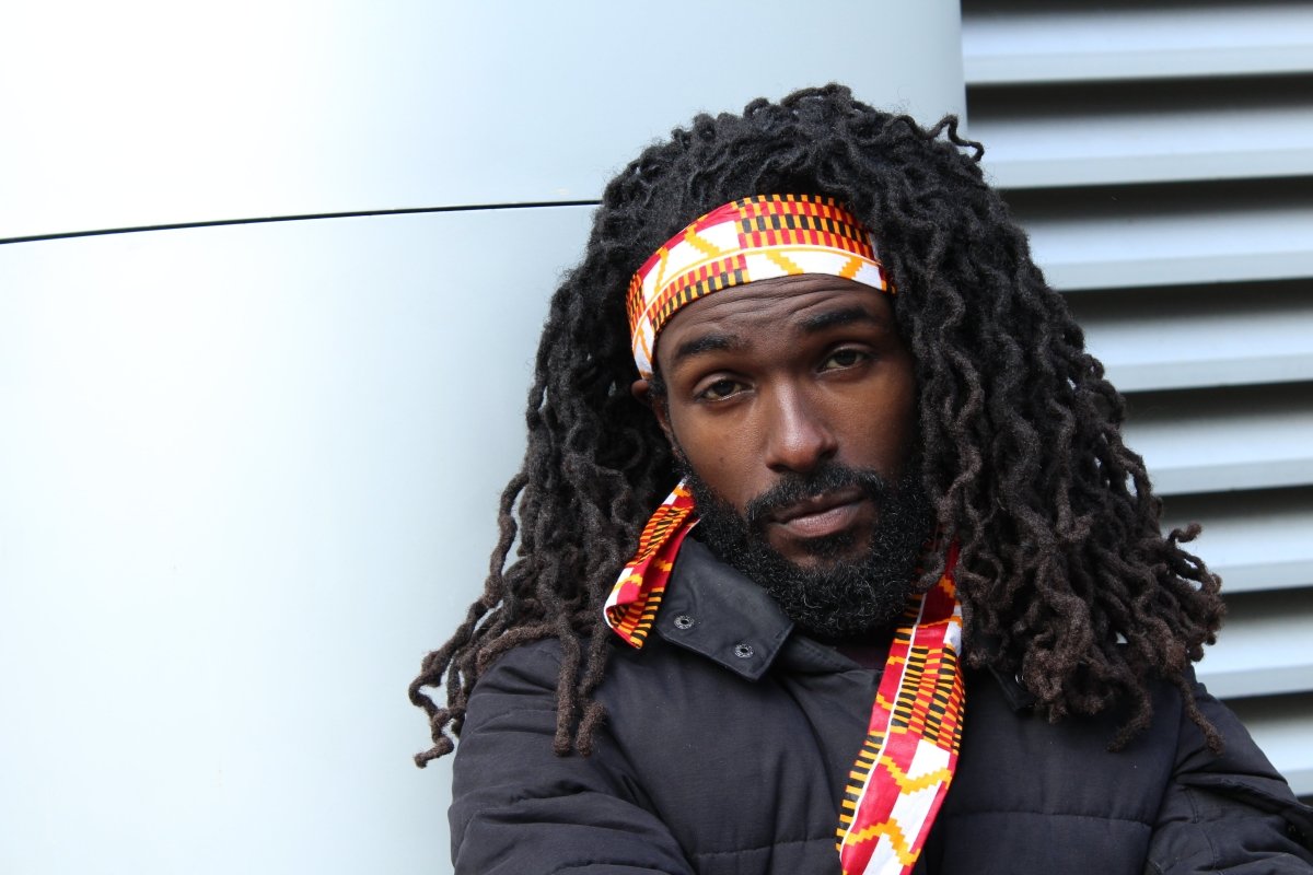 African Headband in Orange Kente - Continent Clothing