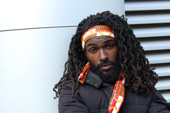 African Headband in Orange Kente - Continent Clothing