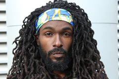 African Headband in Purple Ankara - Continent Clothing