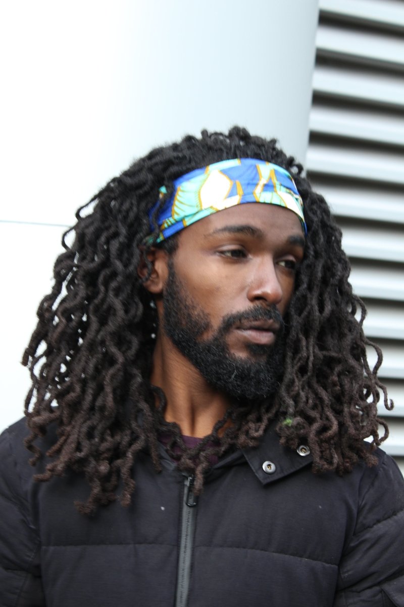African Headband in Purple Ankara - Continent Clothing