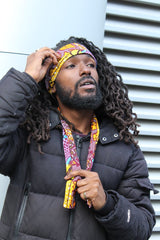 African Headband in Purple Patchwork - Continent Clothing