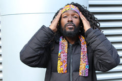 African Headband in Purple Patchwork - Continent Clothing