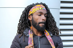 African Headband in Purple Patchwork - Continent Clothing