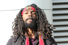 African Headband in Red Dashiki - Continent Clothing