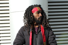 African Headband in Red Dashiki - Continent Clothing
