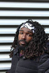 African Headband in White & Black - Continent Clothing