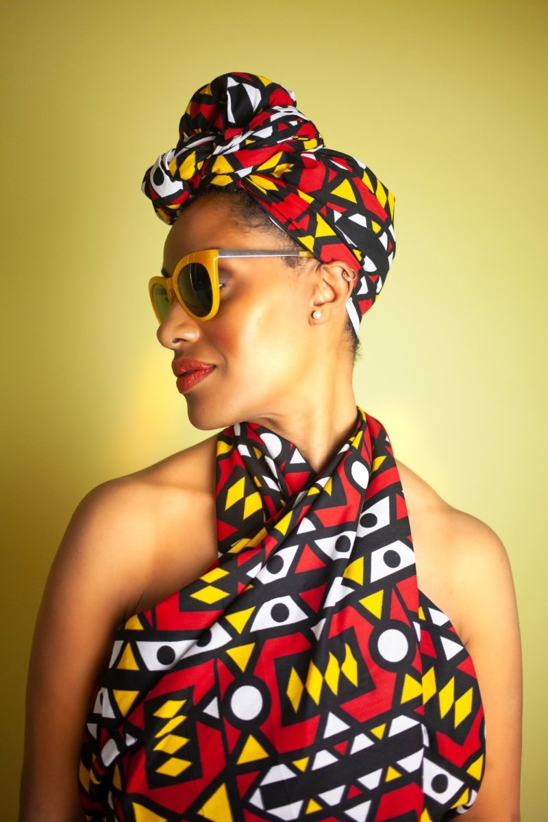 African Headwrap In Electric Red - The Continent Clothing