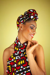 African Headwrap In Electric Red - The Continent Clothing