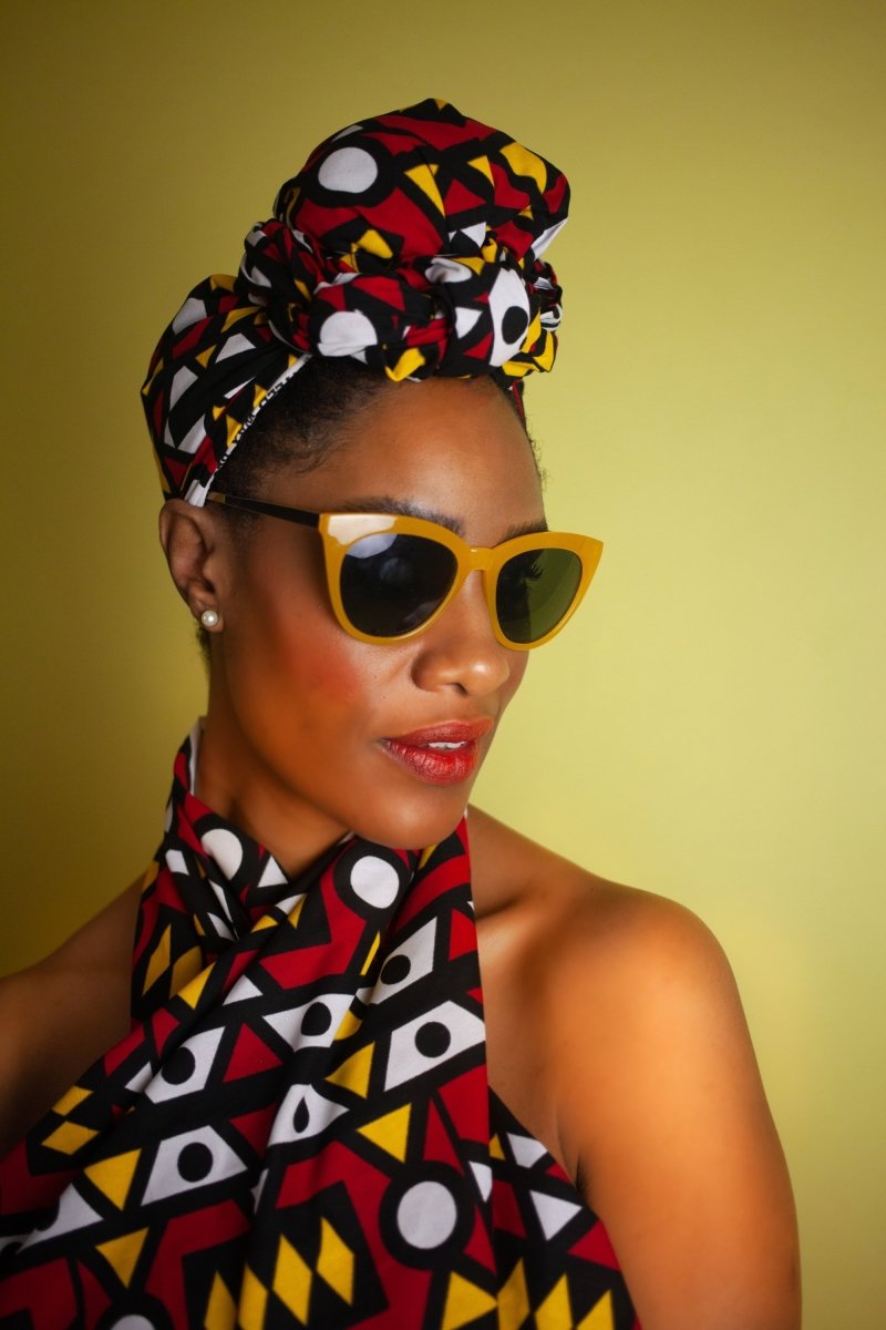 African Headwrap In Electric Red - The Continent Clothing