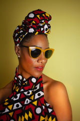 African Headwrap In Electric Red - The Continent Clothing