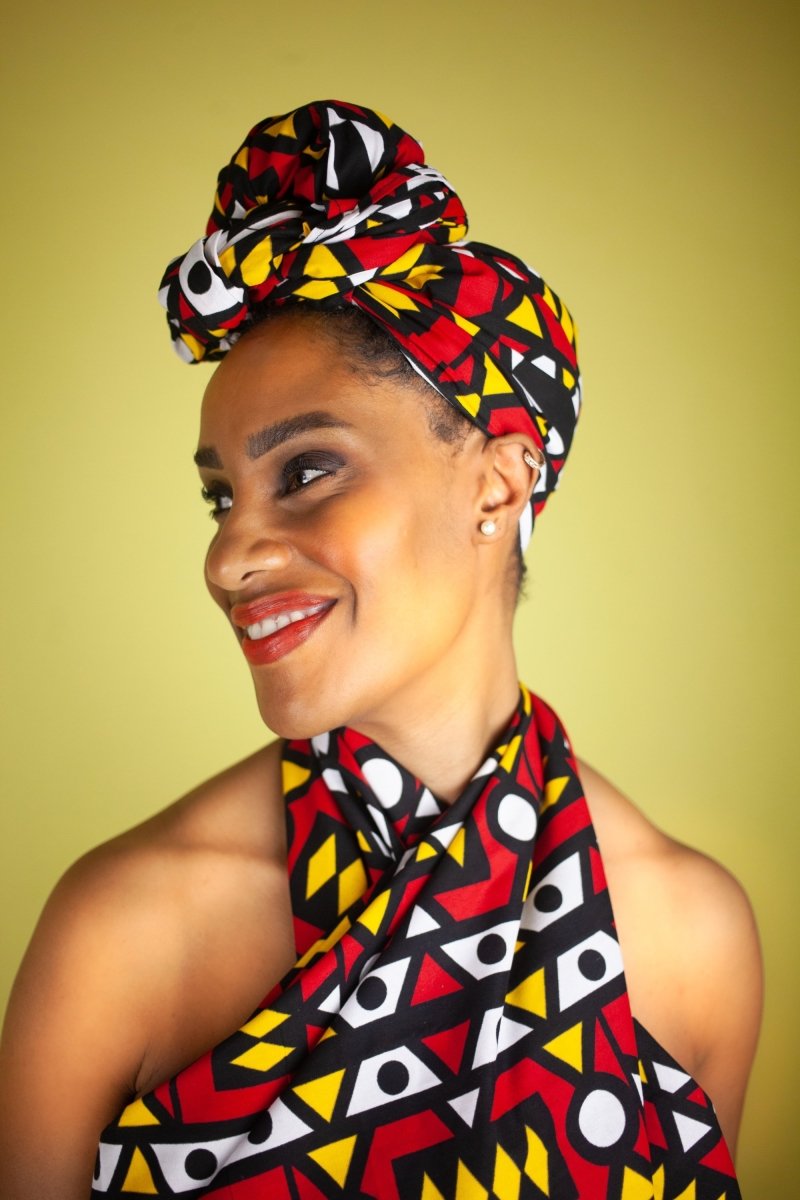 African Headwrap In Electric Red - The Continent Clothing