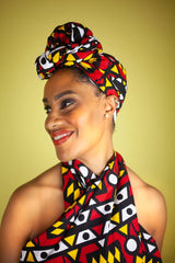 African Headwrap In Electric Red - The Continent Clothing