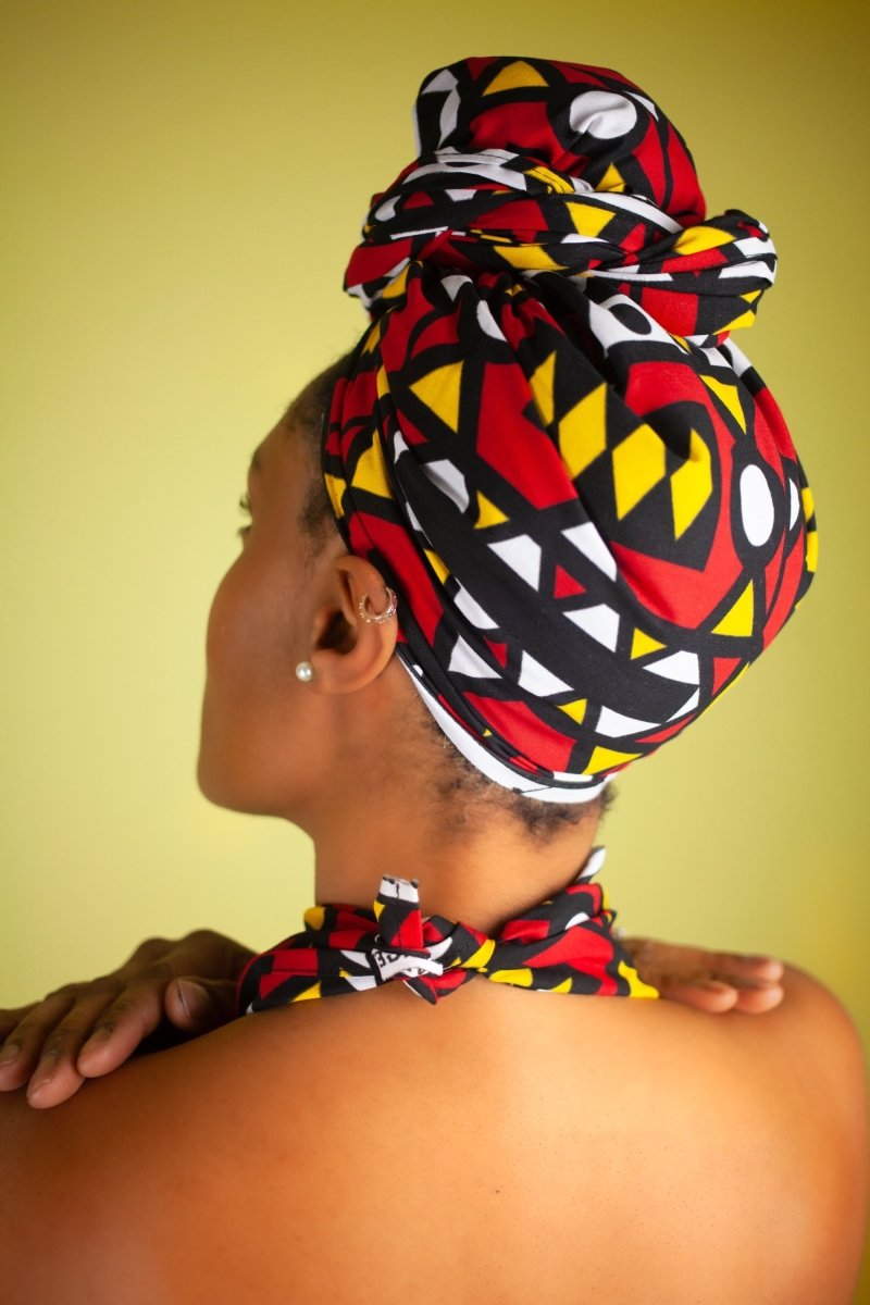 African Headwrap In Electric Red - The Continent Clothing