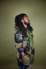 African Hooded Jacket In Dashiki - Continent Clothing