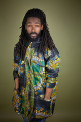 African Hooded Jacket In Dashiki - Continent Clothing