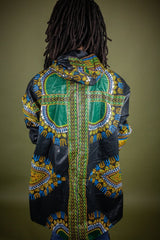 African Hooded Jacket In Dashiki - Continent Clothing
