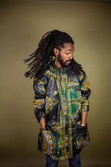 African Hooded Jacket In Dashiki - Continent Clothing