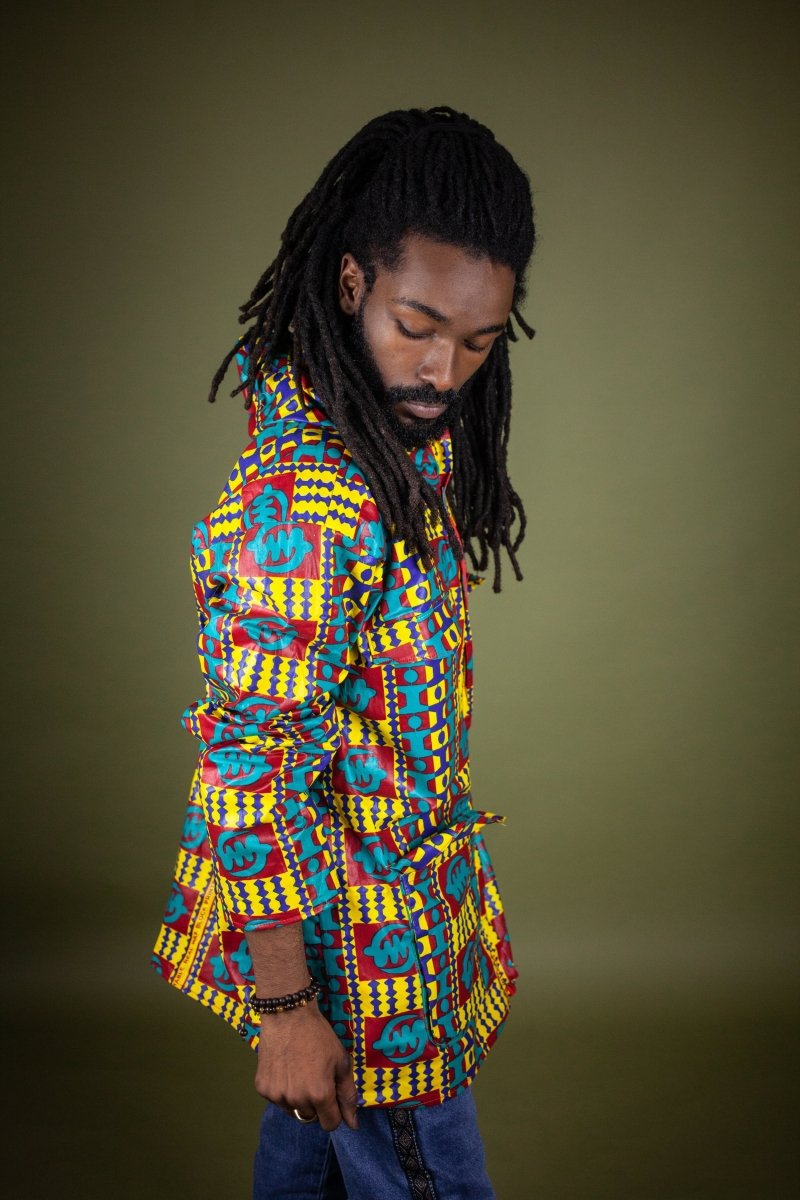 African Hooded Jacket In Kente - Continent Clothing