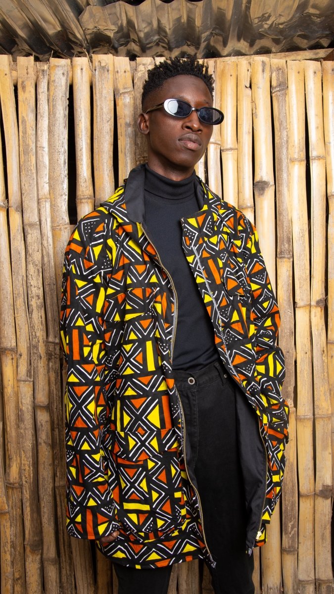 African Hoodie In Mud Cloth - The Continent Clothing