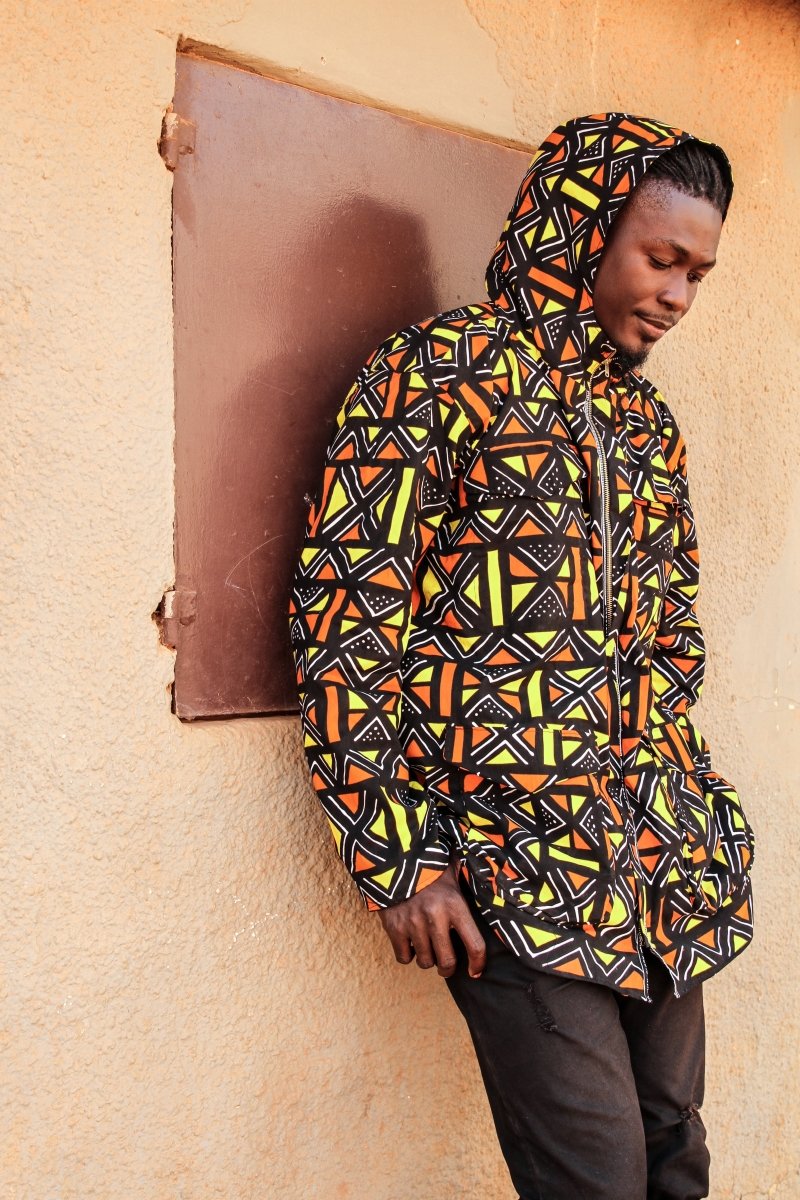 African Hoodie In Mud Cloth - Continent Clothing